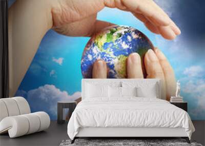 protection ecologique et globe Wall mural