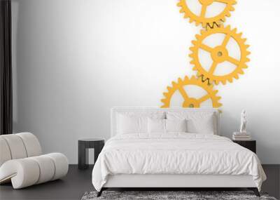 Yellow gears concept Wall mural