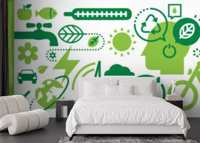 Earth day banner. Vector concept for graphic and web design, business presentation, marketing and print material, social media. Wall mural