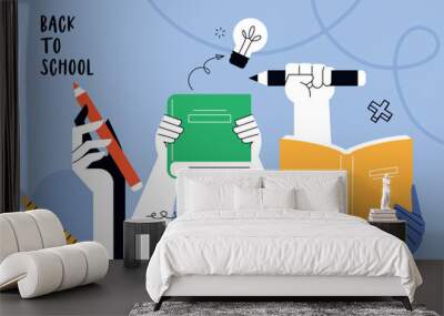 Education. Vector illustration for graphic and web design, business presentation, marketing and print material. Back to school. Wall mural