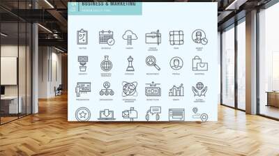 Thin line icons set. Icons for business.     Wall mural