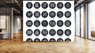 Thin line web icons collection for graphic design, web design, modeling, design process. Wall mural