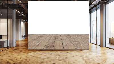 wood floor on isolated empty background  Wall mural