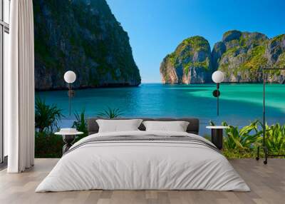 The Landscape of Maya Bay, Thailand Wall mural