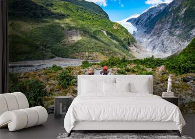 Track at Franz Josef Glacier, Located in Westland Tai Poutini National Park on the West Coast of New Zealand Wall mural