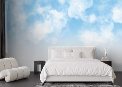 cloud background. Blue cloud texture. Blue cloud texture background Wall mural