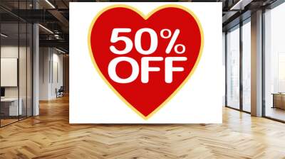 Discount Up to 50% Banner Illustration
 Wall mural