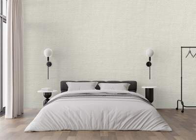 Crumpled white linen fabric texture background. Wall mural