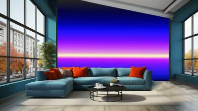 Retro wave futuristic background of 1980s style with blurred soft neon color lights.  Synthwave color concept with purple and blue gradient background. Wall mural