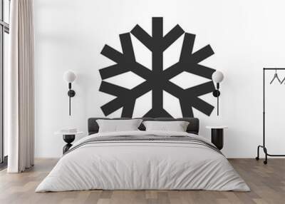 Outline Icon - Snowflakes Wall mural