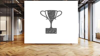 Trophy icon in grunge texture. Vintage style vector illustration. Wall mural