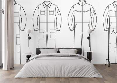 work overalls set Wall mural