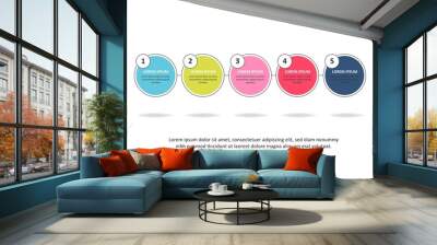 Business data visualization. Process chart. Abstract elements of graph, diagram with steps, options, parts or processes. Vector business template for presentation. Creative concept for infographic. Wall mural