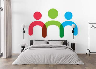 teamwork icon business concept on white background Wall mural