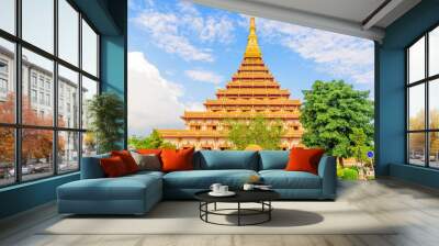 Wat Nong Wang temple in Khon Kaen,Thailand. Wall mural