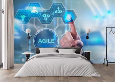 Business, Technology, Internet and network concept. Agile Software Development. Wall mural