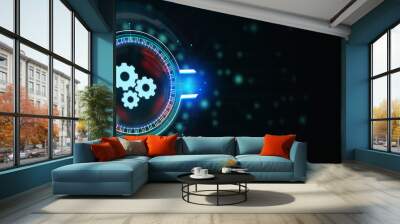 Business, Technology, Internet and network concept. Automation Software Technology Process System. illustration Wall mural