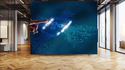 Business, Technology, Internet and network concept. Automation Software Technology Process System. Wall mural