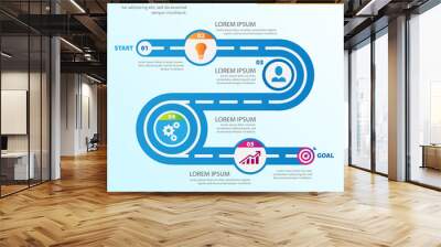 Infographic design template and marketing icons. Business concept Wall mural