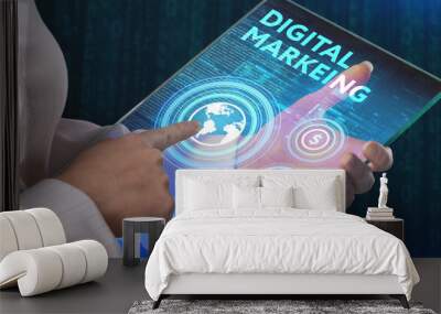 Marketing Strategy. Planning Strategy Concept. Business technology internet and networking concept Wall mural