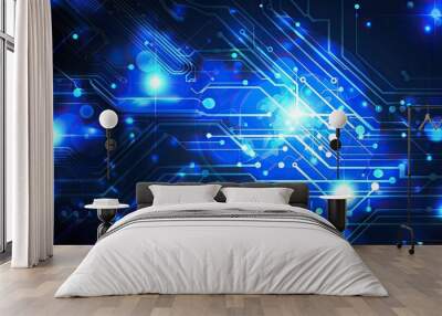 digital technology background Wall mural