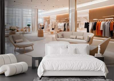 The chic interior of a luxury clothing store Wall mural