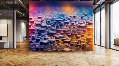 watercolor tiles background Wall mural