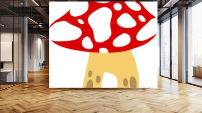 Mushroom Letter D Wall mural