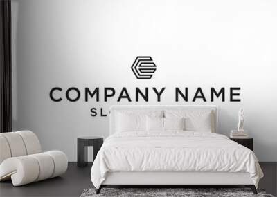 CE logo vector icon designs Wall mural