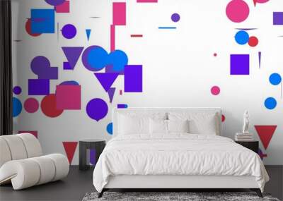 pattern with colorful cubes Wall mural