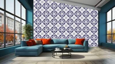 Floral fabric that uses only two colors. Wall mural