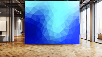 abstract blue background with triangles Wall mural