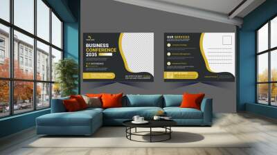 Corporate Professional Business Postcard Design template Wall mural