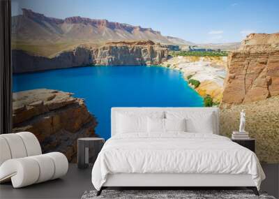 Band-e Amir National Park (Band-i Amir lakes), blue and turquoise lakes, Bamyian Province, Afghanistan Wall mural