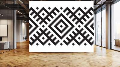 Geometric pattern in ethnic style seamless pattern Wall mural