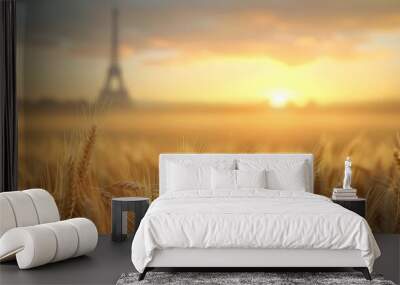 Golden Hour in Paris Wall mural