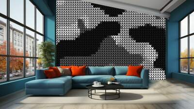 knitted vector pattern camouflage sweater Wall mural