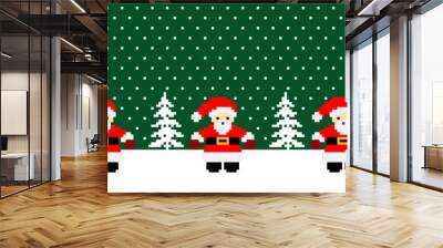 New Year's Christmas pattern pixel vector illustration eps Wall mural