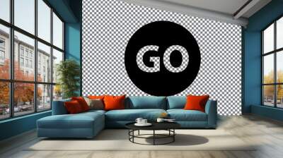 Vector icon go Wall mural