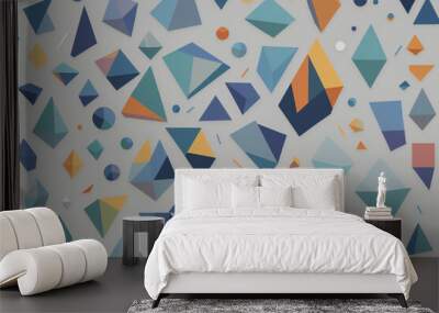 abstract retro geometric pattern/background Wall mural