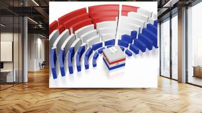 Parliament election in Paraguay - 3D rendering Wall mural