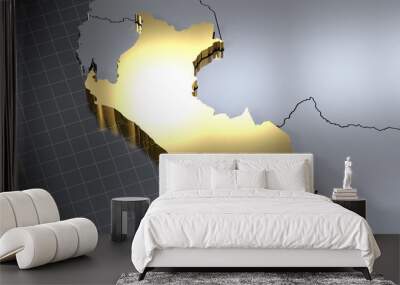 Peru - country shape - 3D illustration Wall mural