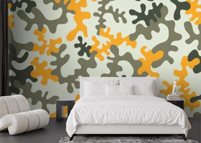 Seamless camouflage pattern - vector illustration Wall mural