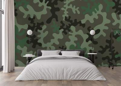 Seamless camouflage pattern - vector illustration Wall mural