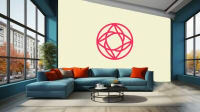 flower floral geometric mandala vector logo design Wall mural