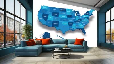 Map of USA Wall mural