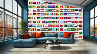 National flags of World countries collection Wall mural