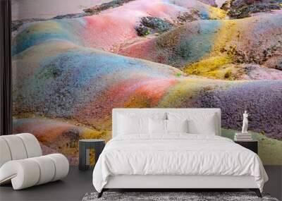 Seven Coloured Earths in Chamarel, Mauritius Island, Indian Ocean Wall mural