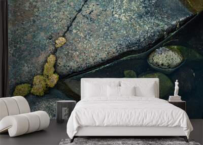 Stones in Icelandic nature with pattern Wall mural