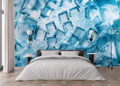 Ice cubes cool background for fresh compositions Wall mural